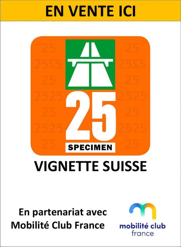 Vente de vignette Suisse Lons-le-Saunier
